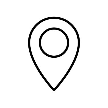 pin locator icon vector design template in white background