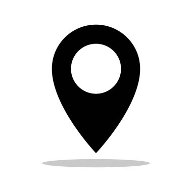 pin locator icon vector design template in white background