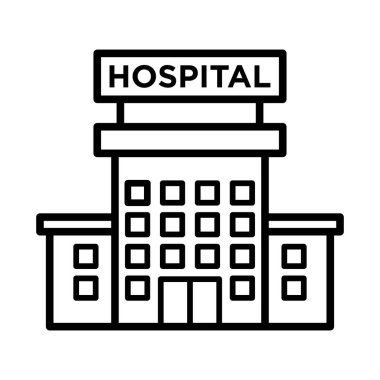 hospital building icon vector design template in white background