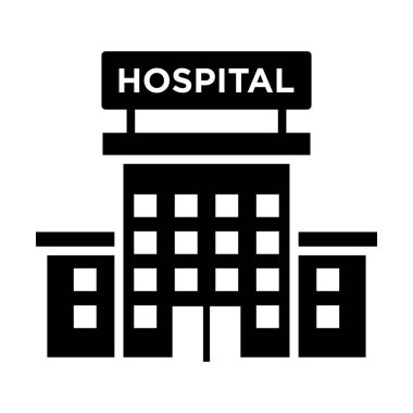 hospital building icon vector design template in white background