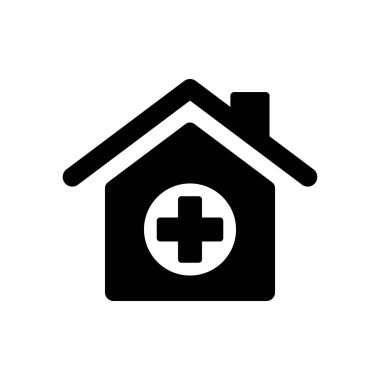 hospital building icon vector design template in white background
