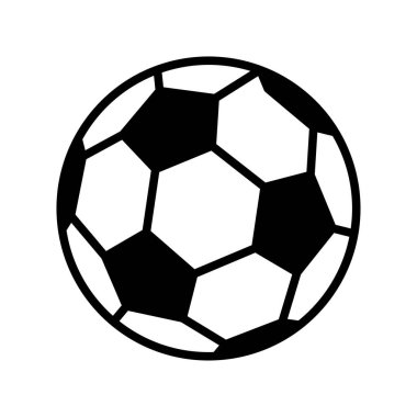 futbol topu ikon vektör tasarım şablonu beyaz arkaplan