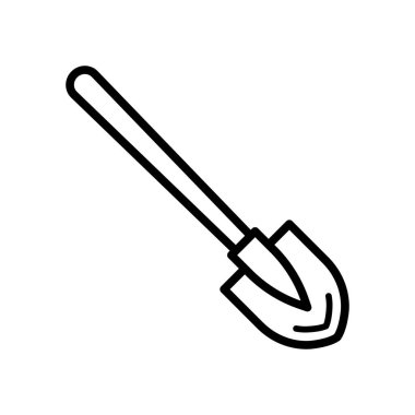 Kürek simgesi vektör tasarım şablonu beyaz arkaplan