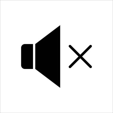 Beyaz arkaplanda hoparlör ikon tasarım şablonu