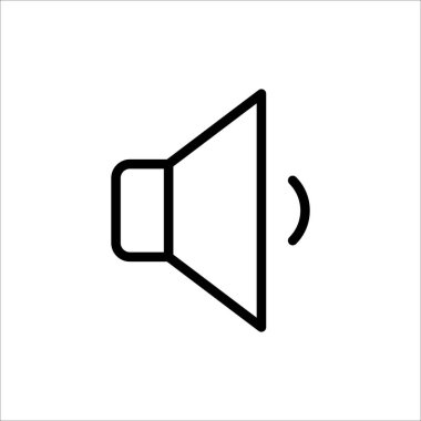 Beyaz arkaplanda hoparlör ikon tasarım şablonu