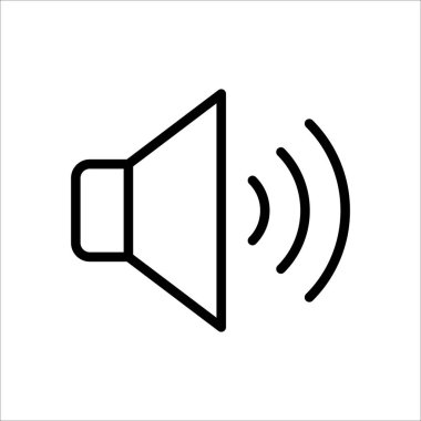 Beyaz arkaplanda hoparlör ikon tasarım şablonu