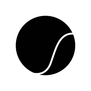 Tenis topu ikon vektör tasarım şablonu beyaz arkaplan