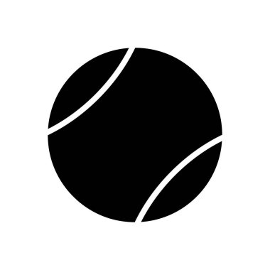 Tenis topu ikon vektör tasarım şablonu beyaz arkaplan