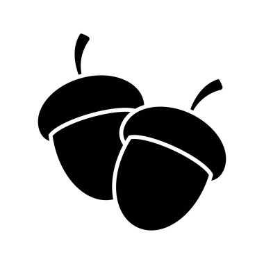 Beyaz arkaplanda palamut simgesi tasarım şablonu