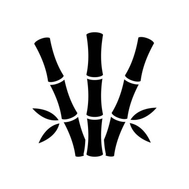 Bambu simgesi vektör tasarım şablonu beyaz arkaplan