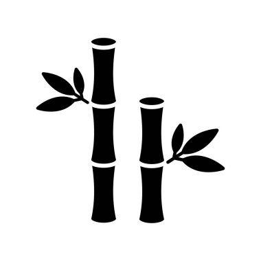 Bambu simgesi vektör tasarım şablonu beyaz arkaplan