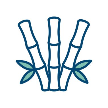 Bambu simgesi vektör tasarım şablonu beyaz arkaplan