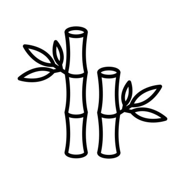 Bambu simgesi vektör tasarım şablonu beyaz arkaplan