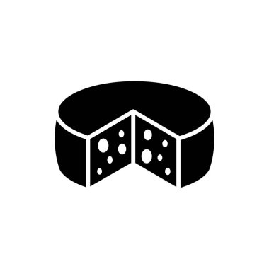 Beyaz arkaplanda peynir simgesi tasarım şablonu