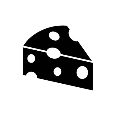 Beyaz arkaplanda peynir simgesi tasarım şablonu