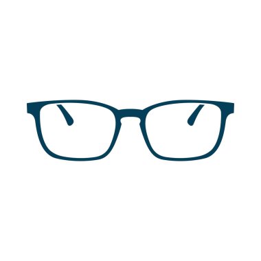 Gözlük simgesi tasarım şablonu beyaz arkaplan