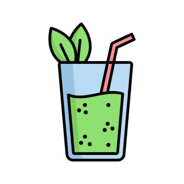 smoothie simge vektör tasarım şablonu beyaz arkaplan