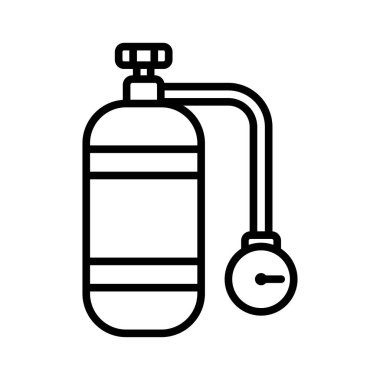 Beyaz arkaplanda hava tankı ikonu vektör tasarım şablonu