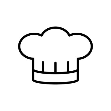 Şef şapka simgesi vektör tasarım şablonu beyaz arkaplan