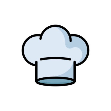 Şef şapka simgesi vektör tasarım şablonu beyaz arkaplan