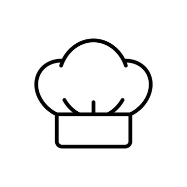 Şef şapka simgesi vektör tasarım şablonu beyaz arkaplan