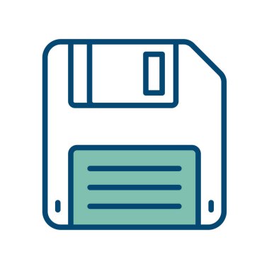 Disket simgesi vektör tasarım şablonu beyaz arkaplanda