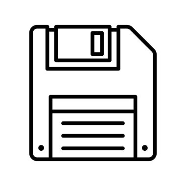 Disket simgesi vektör tasarım şablonu beyaz arkaplanda