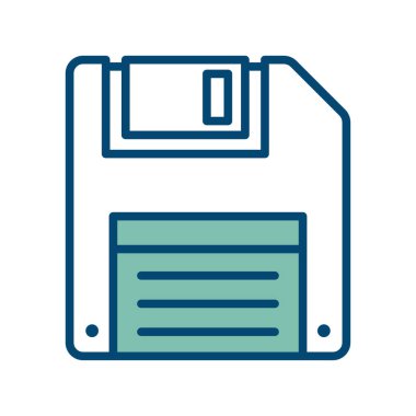 Disket simgesi vektör tasarım şablonu beyaz arkaplanda