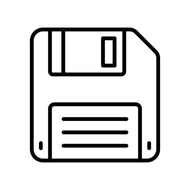 Disket simgesi vektör tasarım şablonu beyaz arkaplanda