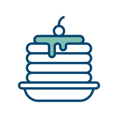 pankek ikon vektör tasarım şablonu beyaz arkaplan