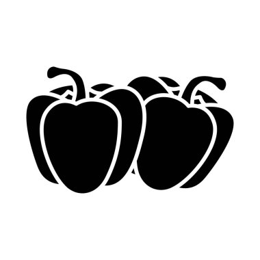 Paprika simge vektör tasarım şablonu beyaz arkaplan