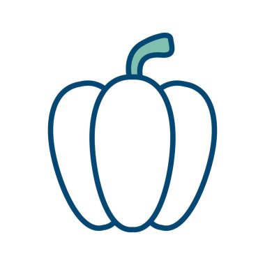 Paprika simge vektör tasarım şablonu beyaz arkaplan