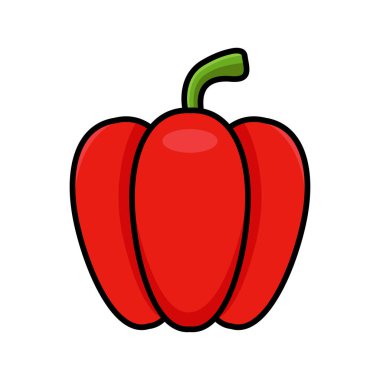 Paprika simge vektör tasarım şablonu beyaz arkaplan