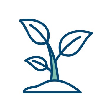 Beyaz arkaplanda filizlenen simge vektör tasarım şablonu