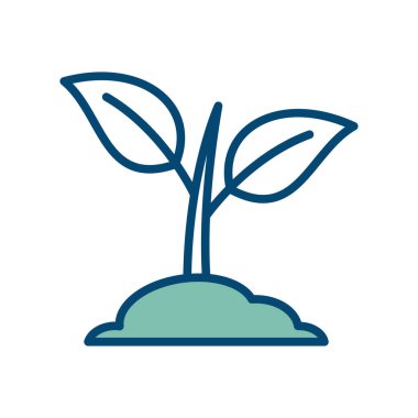 Beyaz arkaplanda filizlenen simge vektör tasarım şablonu