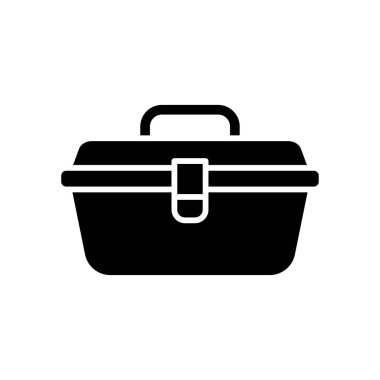 beyaz arkaplanda araç kutusu simgesi vektör tasarım şablonu