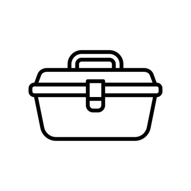 beyaz arkaplanda araç kutusu simgesi vektör tasarım şablonu