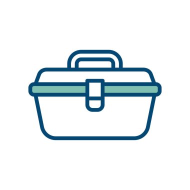 beyaz arkaplanda araç kutusu simgesi vektör tasarım şablonu