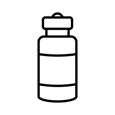 Beyaz arkaplanda su şişesi ikonu vektör tasarım şablonu