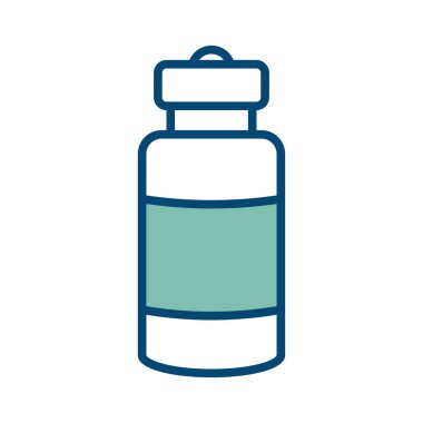 Beyaz arkaplanda su şişesi ikonu vektör tasarım şablonu