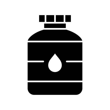 Beyaz arkaplanda su tankı ikonu vektör tasarım şablonu