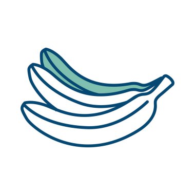 Beyaz arkaplanda muz ikonu tasarım şablonu