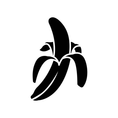 Beyaz arkaplanda muz ikonu tasarım şablonu