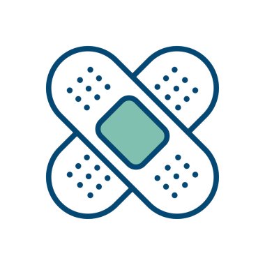 bandaj simgesi vektör tasarım şablonu beyaz arkaplan