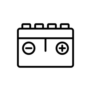 araba pil ikonu vektör tasarım şablonu beyaz arkaplan