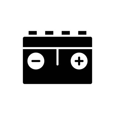 araba pil ikonu vektör tasarım şablonu beyaz arkaplan