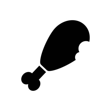 tavuk eti simgesi vektör tasarım şablonu beyaz arkaplan