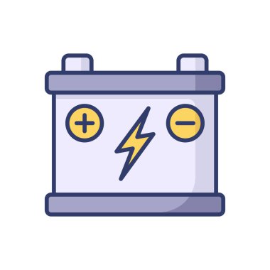 araba pil ikonu vektör tasarım şablonu beyaz arkaplan