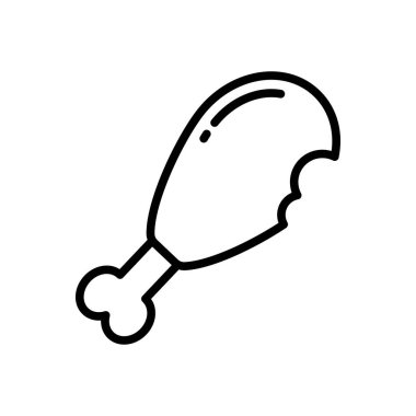 tavuk eti simgesi vektör tasarım şablonu beyaz arkaplan