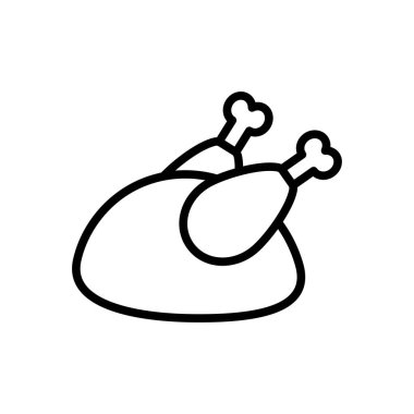 tavuk eti simgesi vektör tasarım şablonu beyaz arkaplan